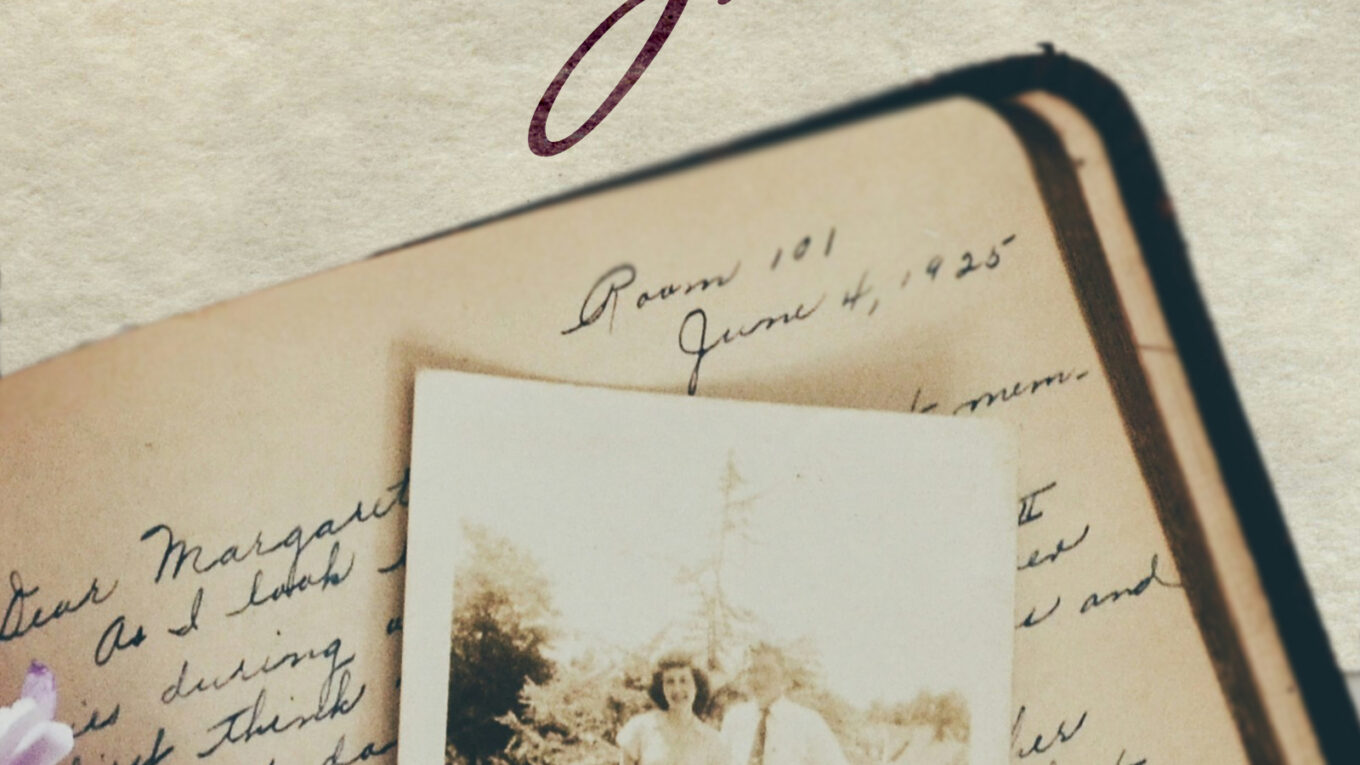 Cover eines E-Book, Ein Tagebuch mit einem Foto eines jungen Paares darauf. Titel: Noch ein mal tanzen.